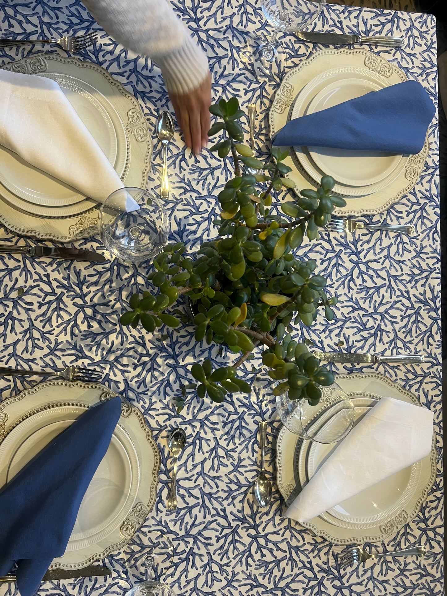 Mantel Individual - Coral (Azul)