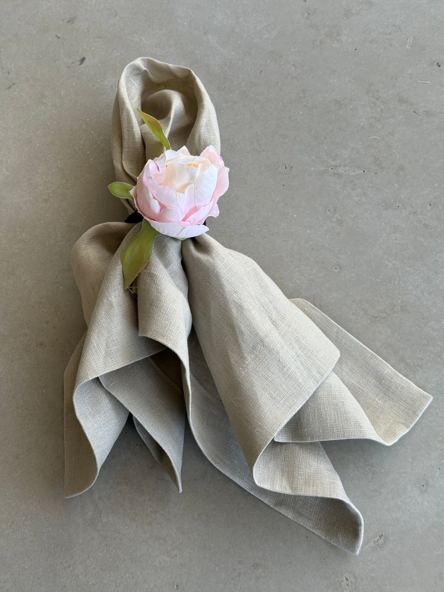 Servilletero - Botón Peonia (Rosa Pálido)