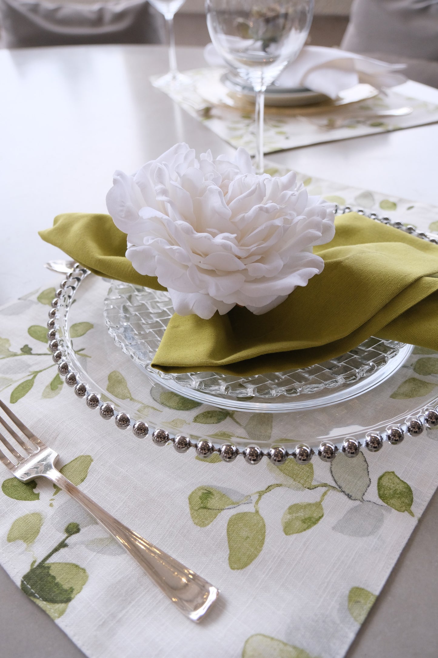 Mantel Individual - Hojitas (Verde)