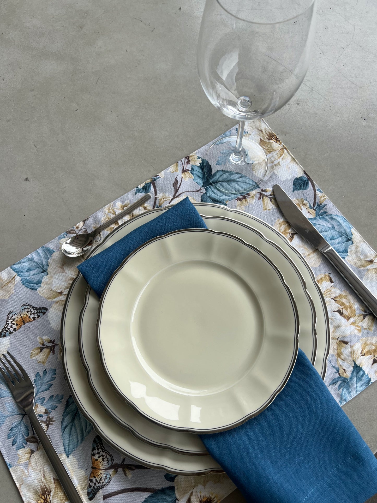 Servilleta Lino  (Azul Acero)