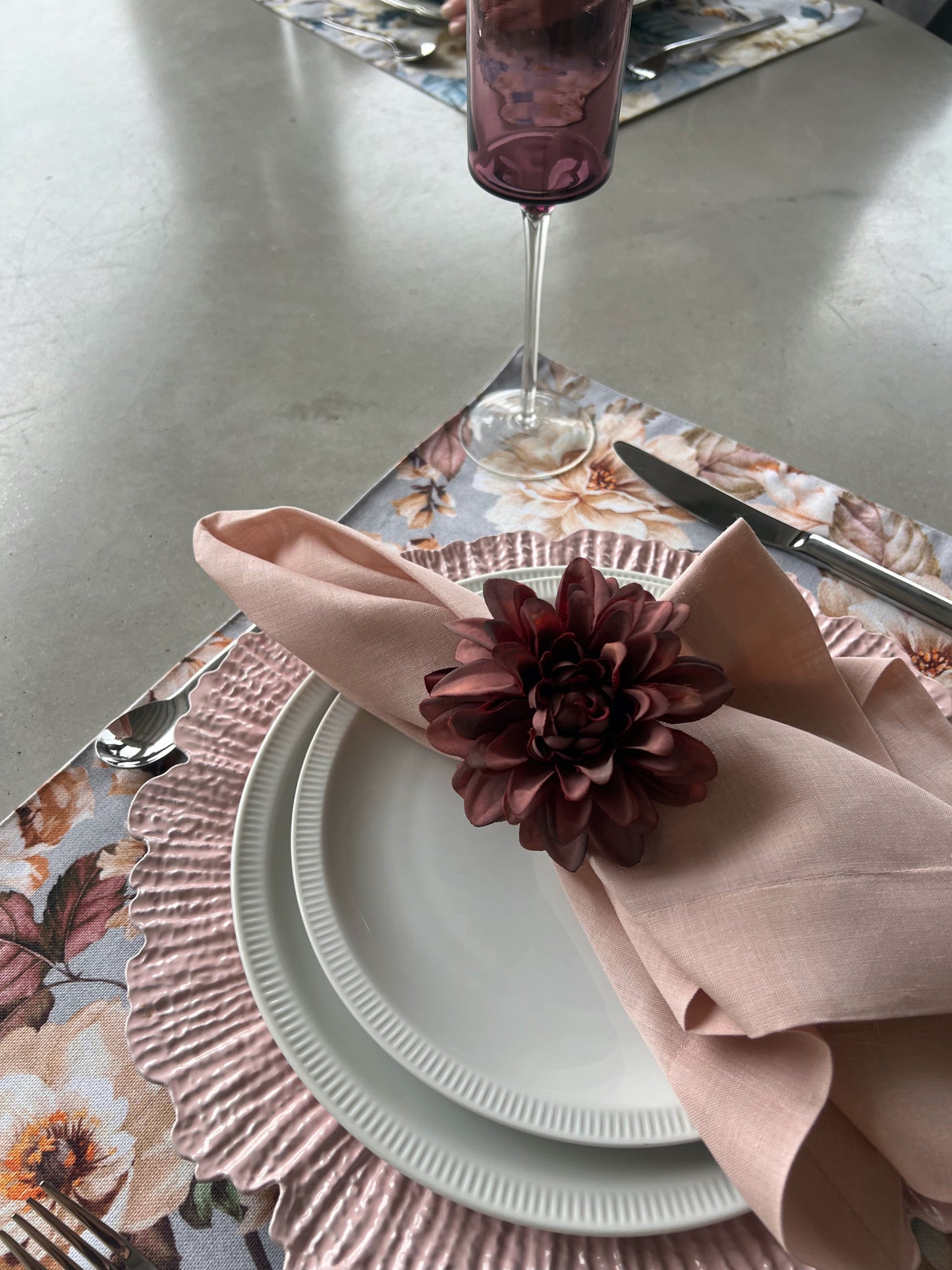 Mantel Individual - Flor (Durazno)