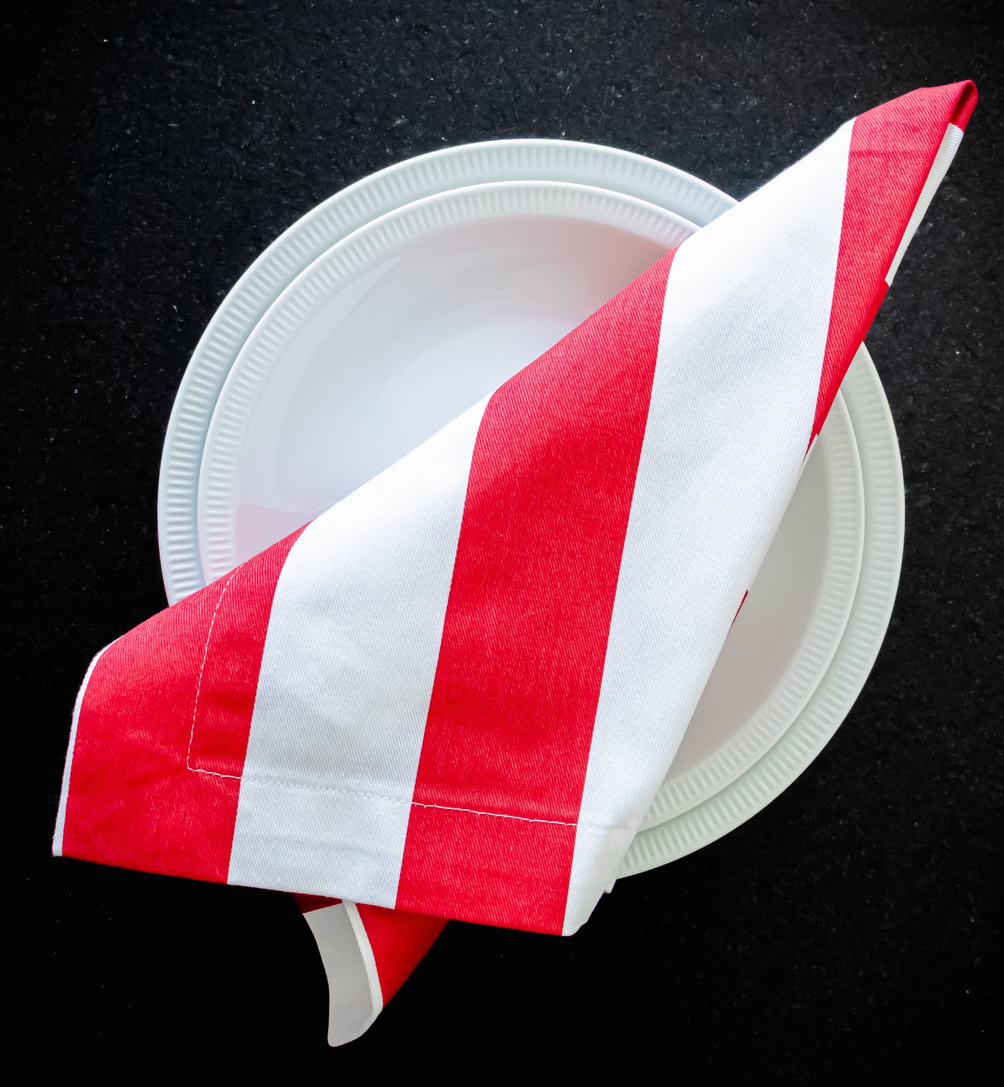 Servilleta Rayas Gruesas  (Rojo)