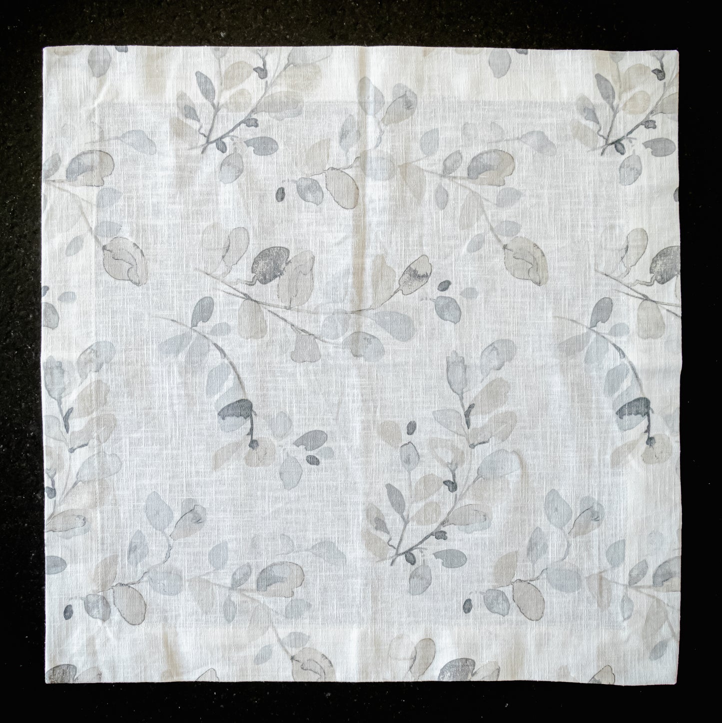 Servilleta - Hojitas (Gris)