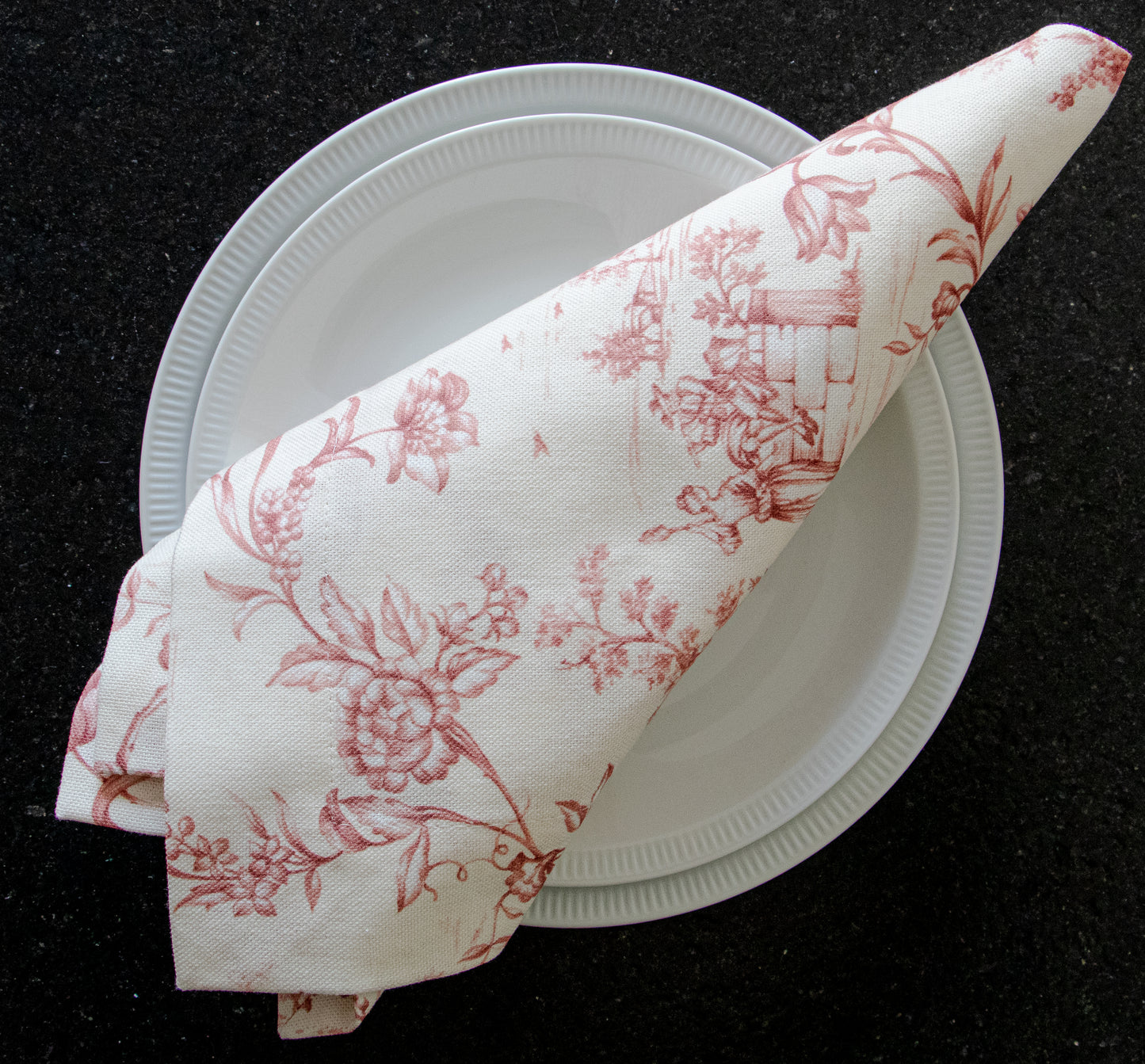 Servilleta Toile de Jouy (Rosa)