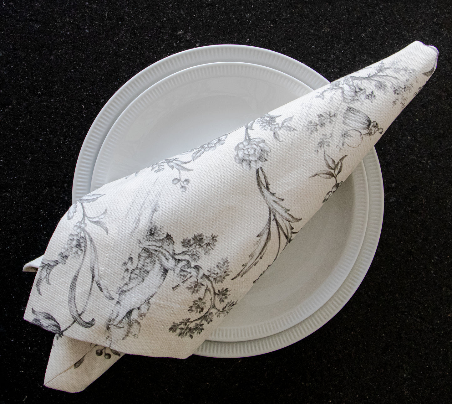 Servilleta Toile de Jouy (Gris)