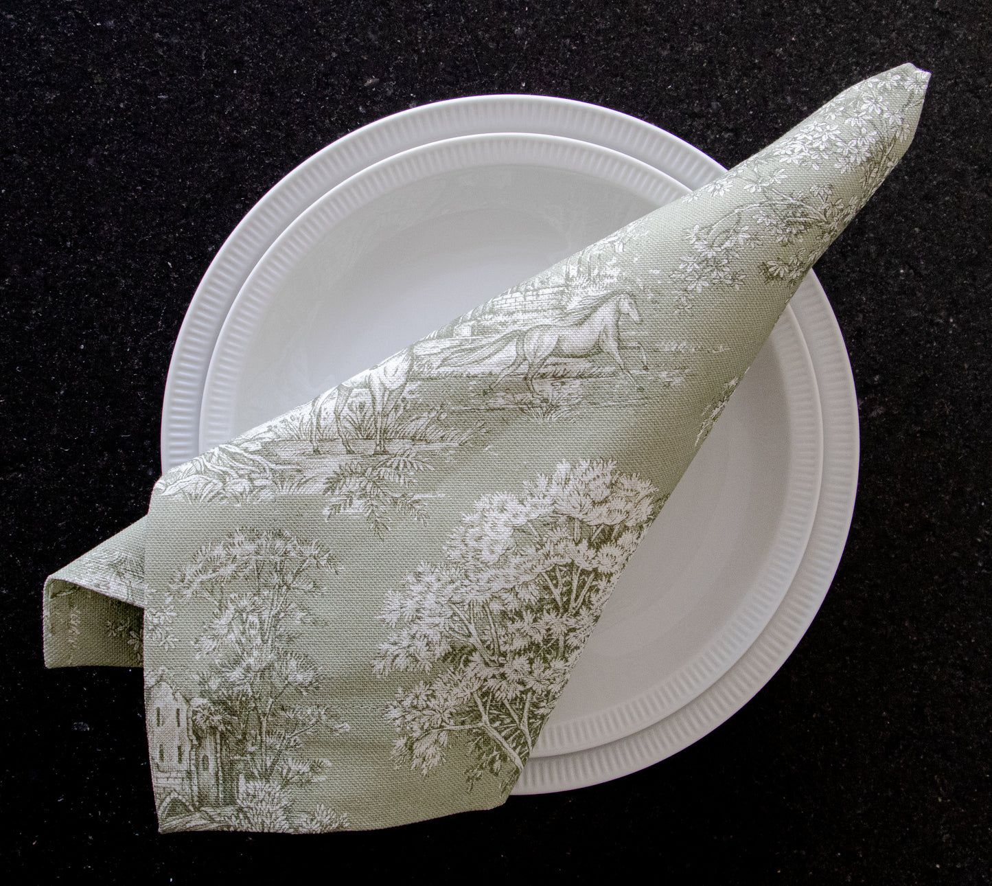 Servilleta Toile de Jouy (Verde)