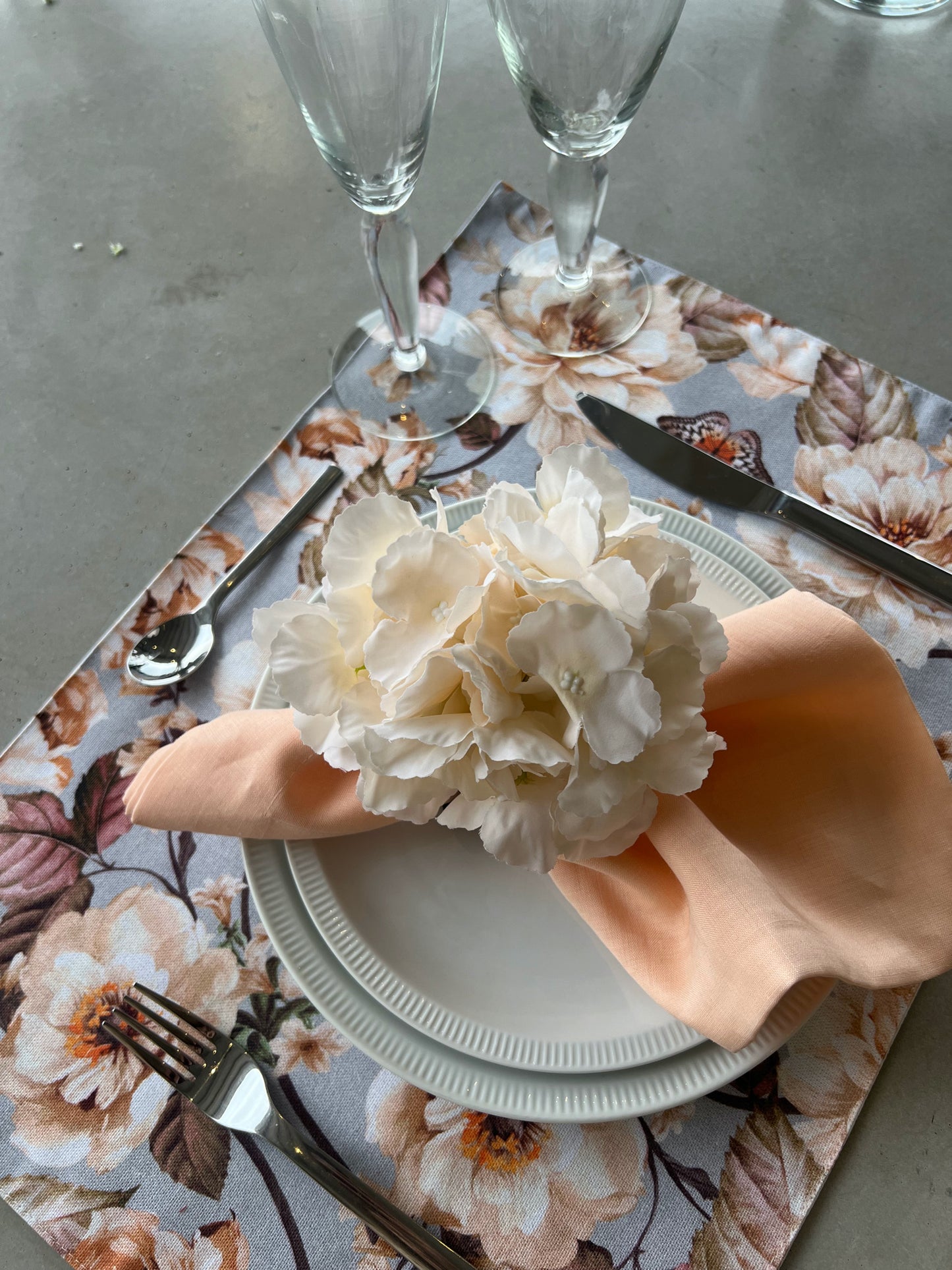 Mantel Individual - Flor (Durazno)