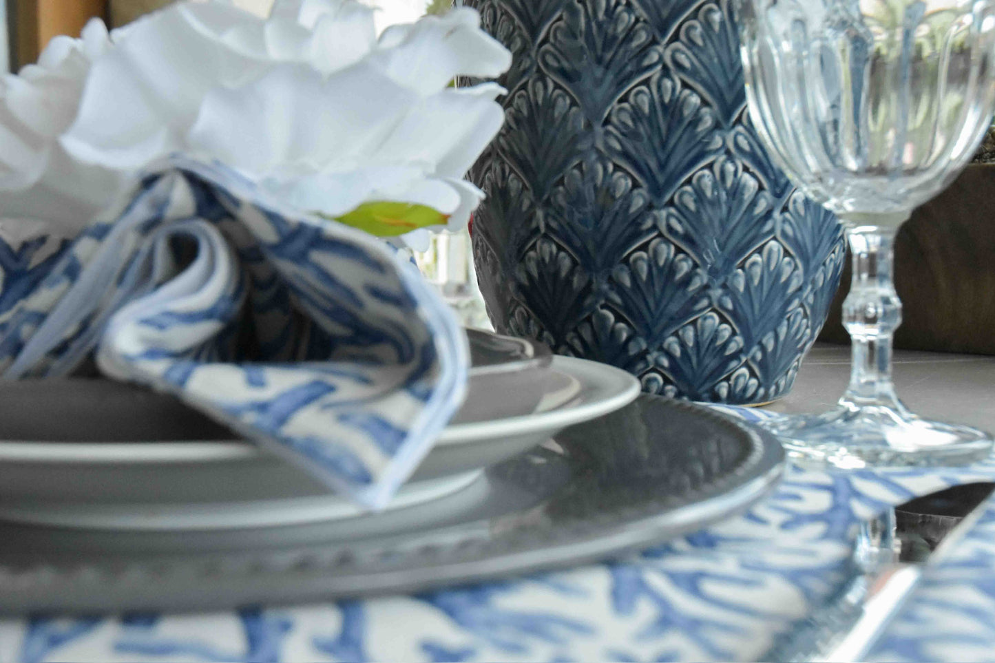 Mantel Individual - Coral (Azul)