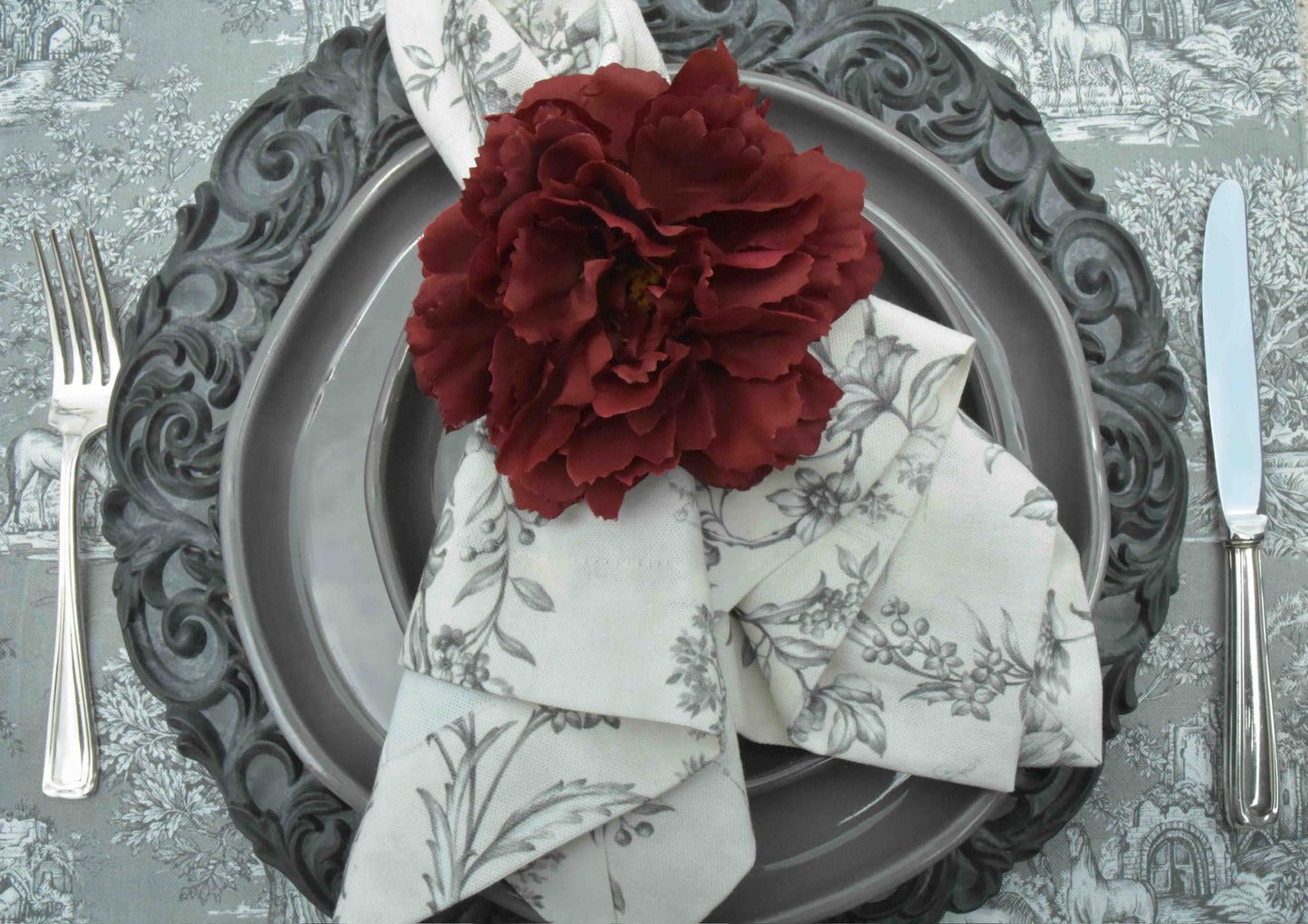 Servilletero - Peonia (Vino)