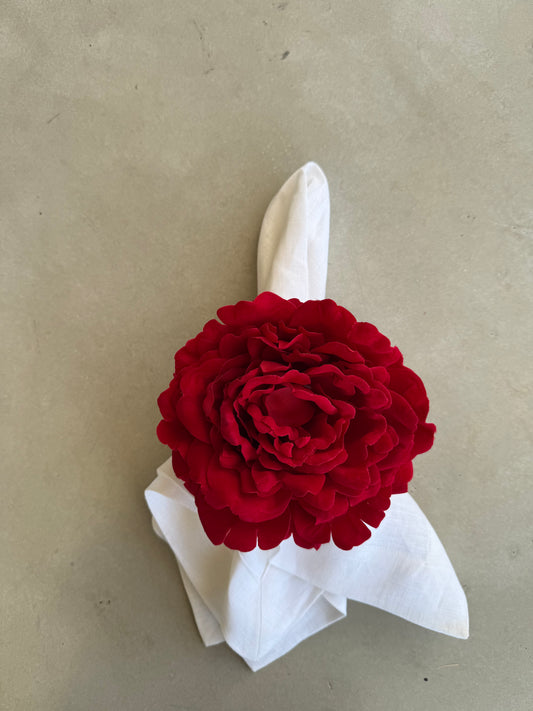 Servilletero - Rosa Inglesa (Rojo)