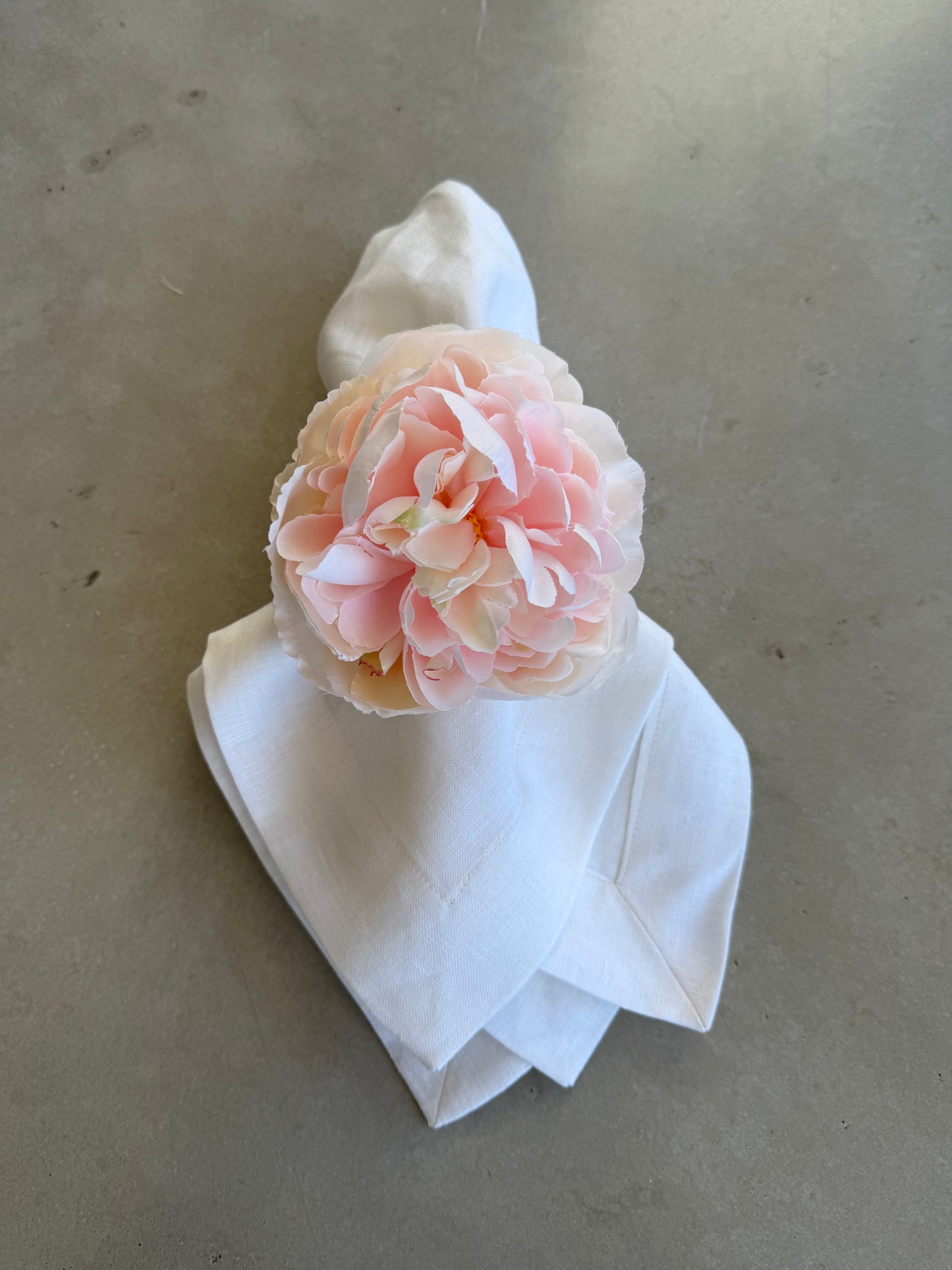 Servilletero - Peonia Grande (Rosa Pálido)