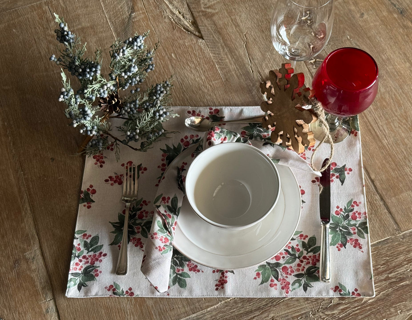 Mantel Individual - Arándanos