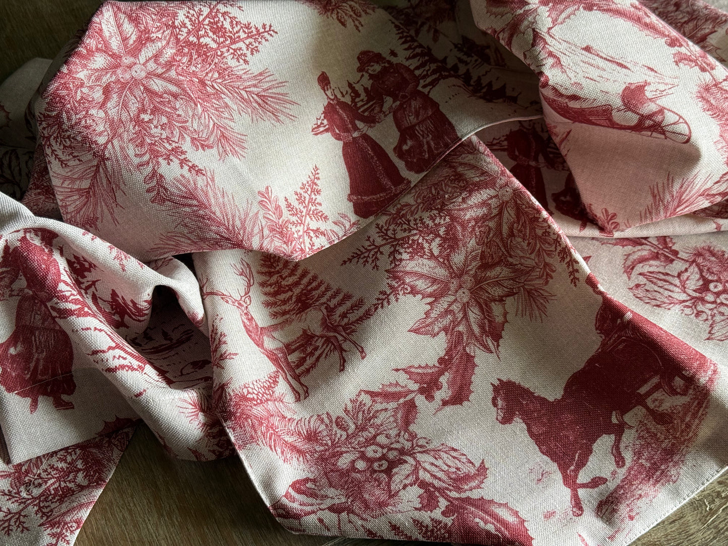 Individual Toile de Jouy Navideño