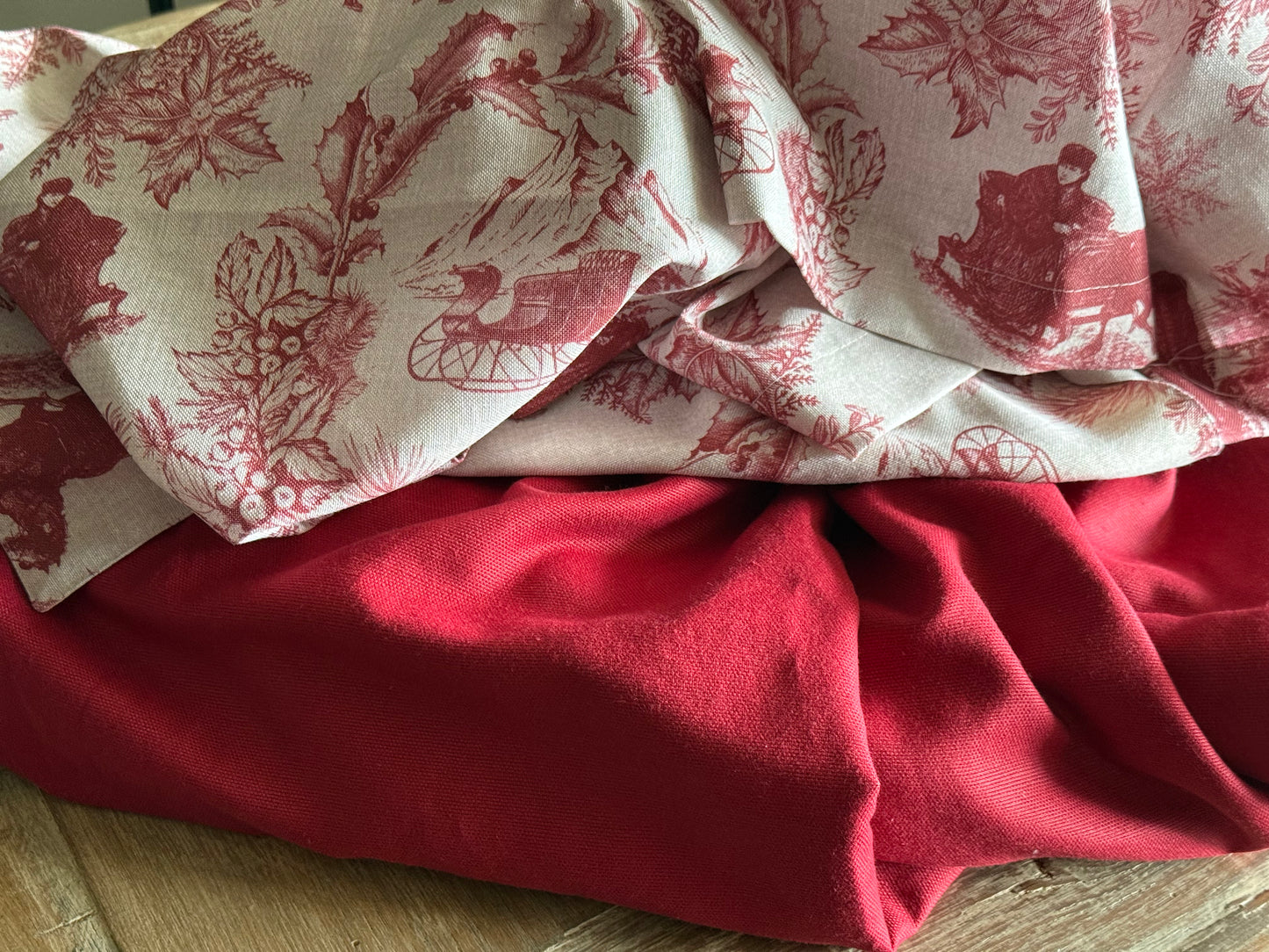 Individual Toile de Jouy Navideño