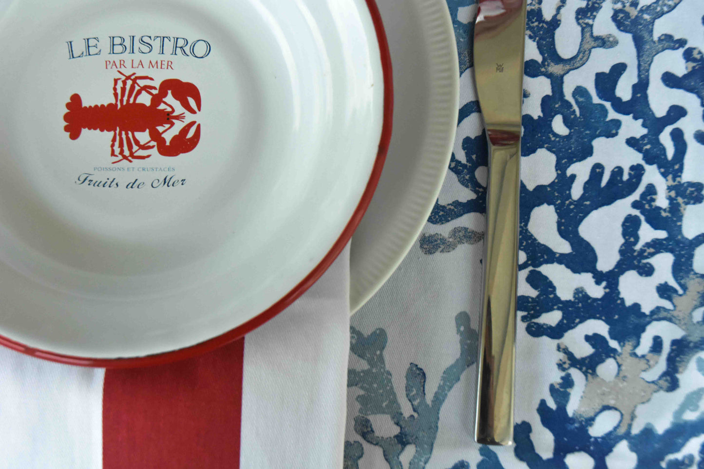 Servilleta Rayas Gruesas  (Rojo)